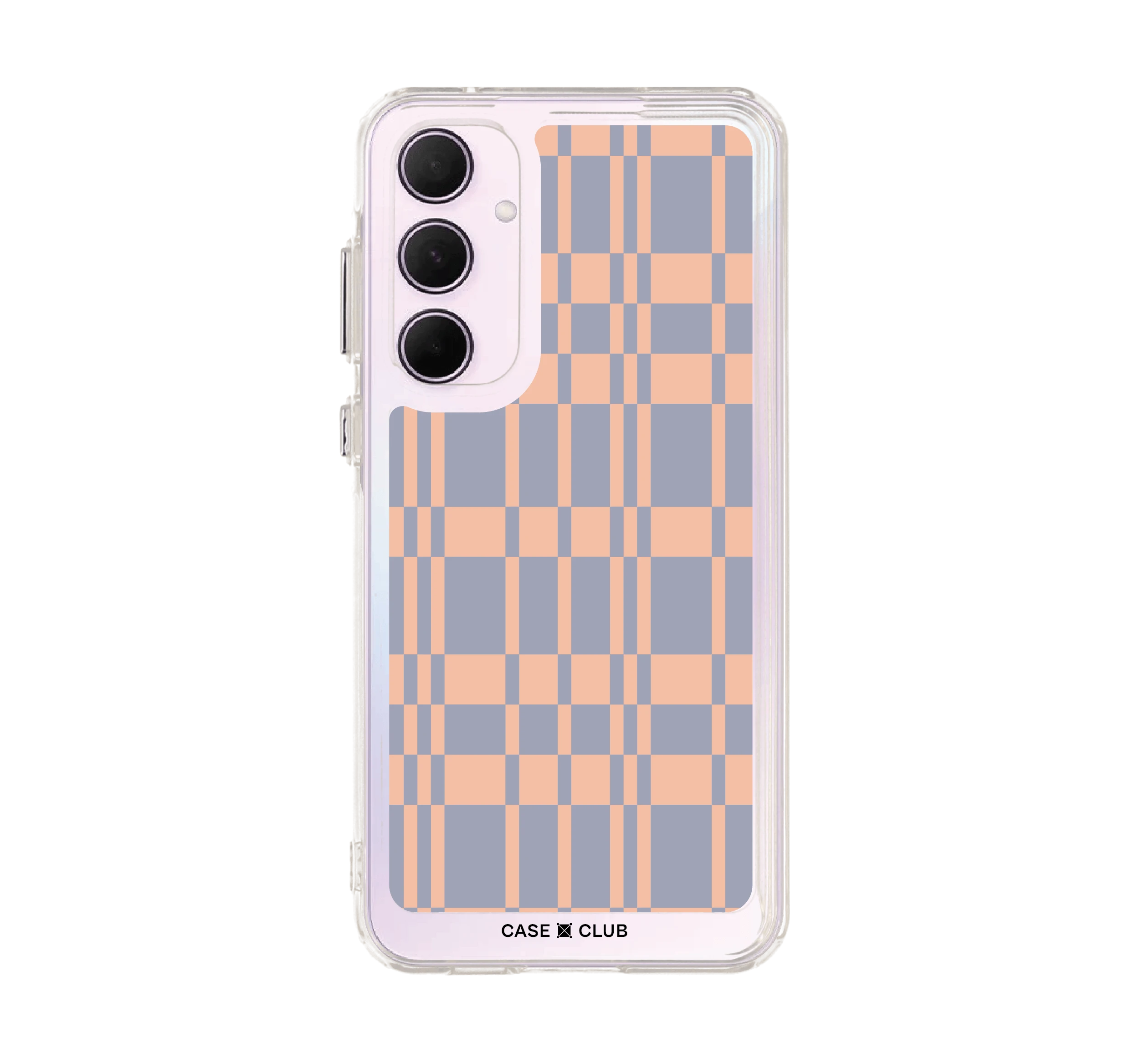 asymmetric orange & blue grid